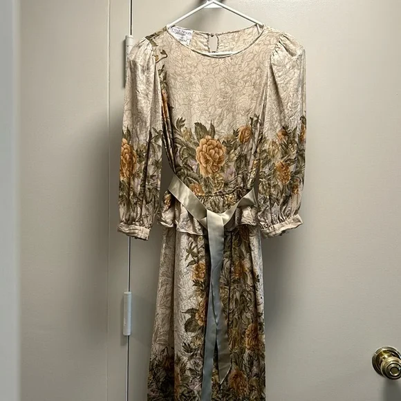 Neiman Marcus Dresses | Diane Dickinson for Gentillesse and Neiman-Marcus 100% Silk | Color: Orange/Tan | Size: S | Elenapappas5929'S Closet